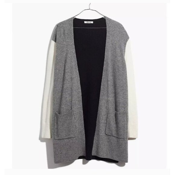 Madewell Women's Colorblock Kent Cardigan Sweater in Coziest Yarn size XS - Picture 3 of 9